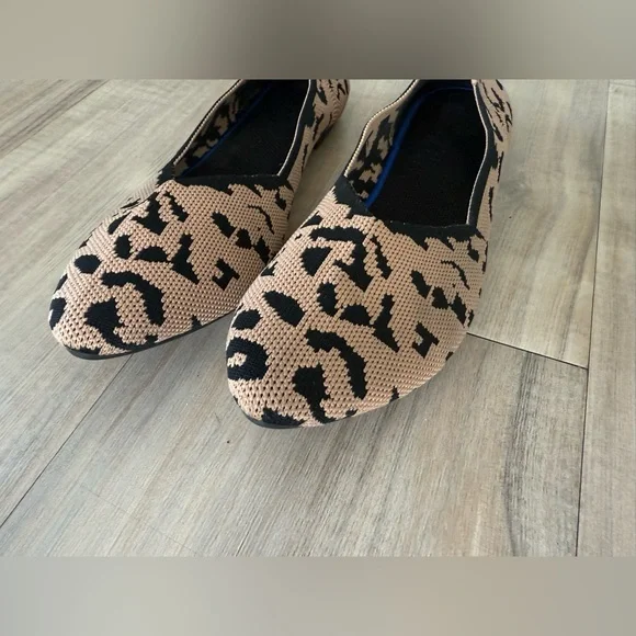 Rothy's Black and Tan Leopard Print Flats - Picture 3 of 11